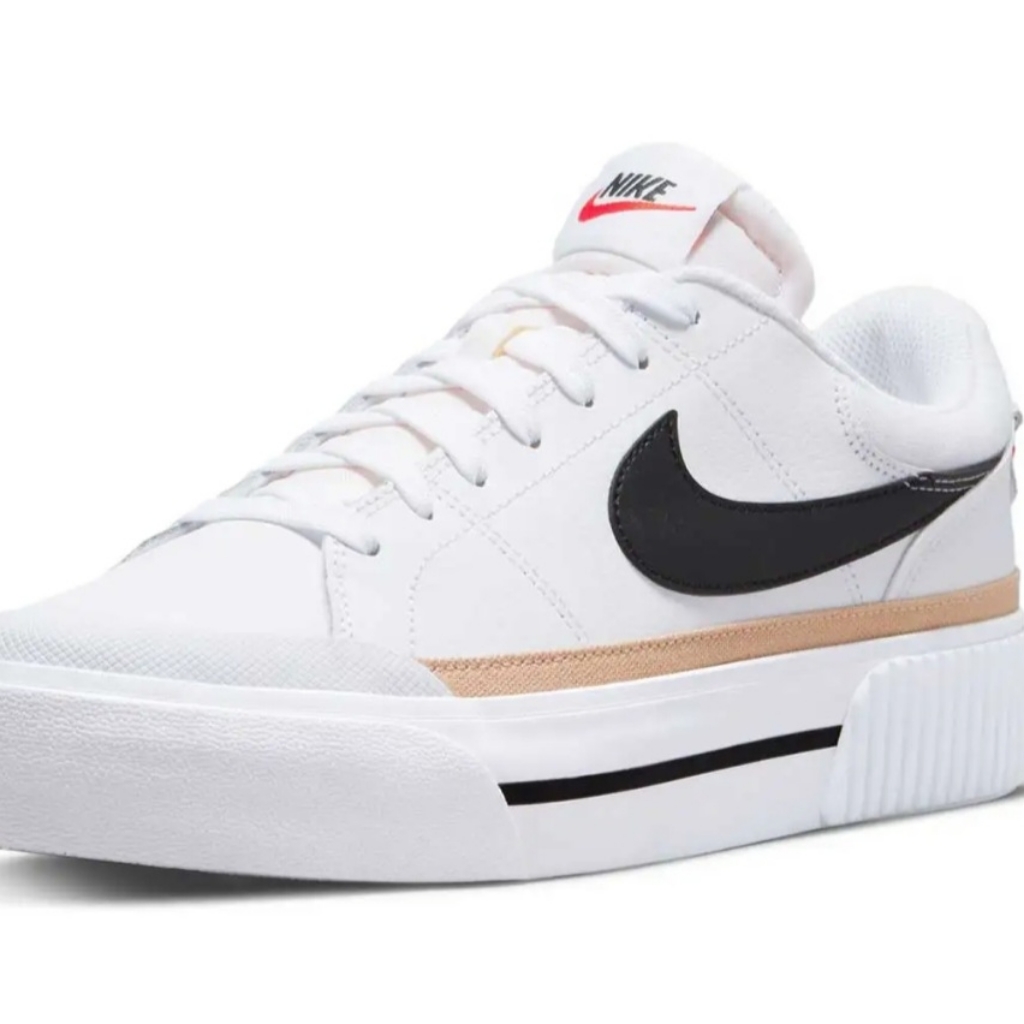 Nike Court Legacy Lift Women’s Size 6.5 White Black Dm7590-100